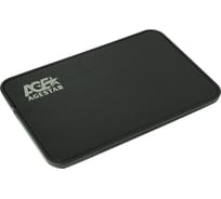 Внешний корпус AgeStar USB 2.0 2,5" SATA, сталь+пластик,черн,безвинт.констр, SUB2A8 (BLACK)