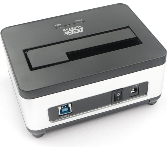 Докстанция AgeStar USB 3.0 2,5"/3,5" SATAIII, пластик+алюминий, серебристый, 3UBT7 (SILVER)