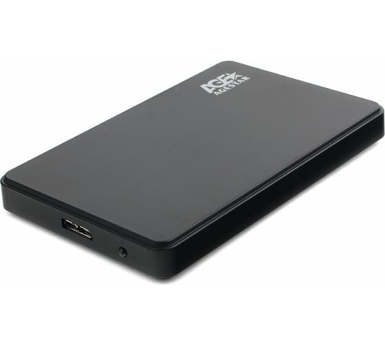 Внешний корпус AgeStar USB 3.0 2.5" SATAIII HDD/SSD, пластик, чёрный. UASP, 3UB2P2 (BLACK) 1