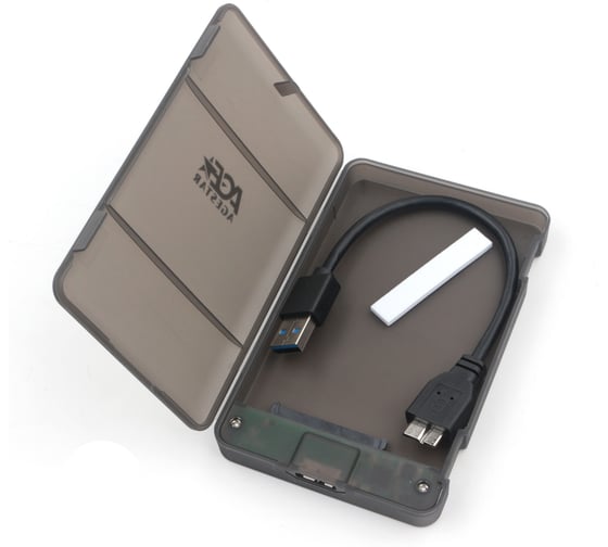 Внешний корпус AgeStar USB 3.0 2.5" SATAIII HDD/SSD, USB 3.0, пластик, черный, 3UBCP3 (BLACK)