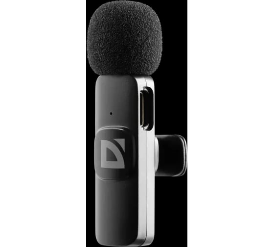 Петличный микрофон DEFENDER Talky-137 wrls, черный, на прищепке, 1шт 64137