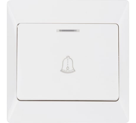 Звонок дверной проводной с подсветкой TDM ELECTRIC белая "Ильмень" SQ1823-0008