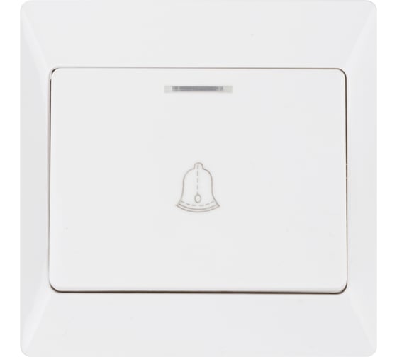 Звонок дверной проводной с подсветкой TDM ELECTRIC белая "Ильмень" SQ1823-0008