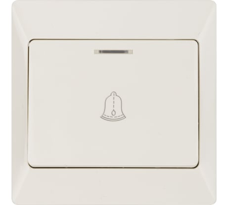Кнопка для звонка с подсветкой TDM ELECTRIC слоновая кость, серия "Ильмень" SQ1823-0108