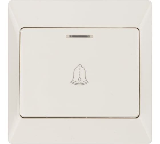 Кнопка для звонка с подсветкой TDM ELECTRIC слоновая кость, серия "Ильмень" SQ1823-0108