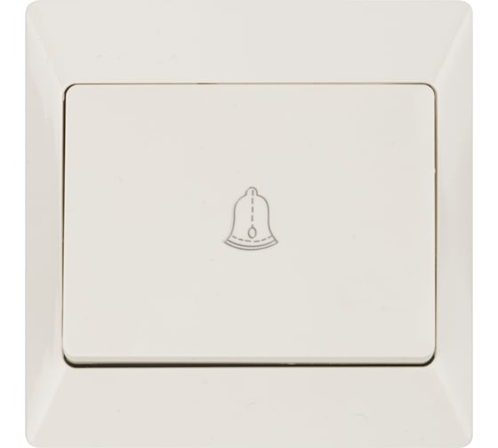 Кнопка для звонка TDM ELECTRIC слоновая кость серия "Ильмень" SQ1823-0107