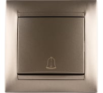 Кнопка звонковая 6А TDM ELECTRIC бронза серия "Лама" SQ1815-0708