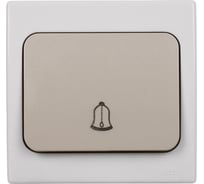 Звонок дверной (кнопка) скрытой установки, серый TDM ELECTRIC IP54 6A серия "Вуокса" SQ1803-0106