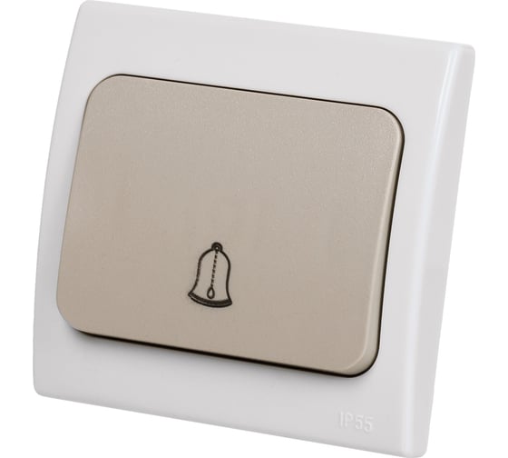 Звонковая кнопка TDM ELECTRIC скрытой установки IP54 6A серая Вуокса SQ1803-0106