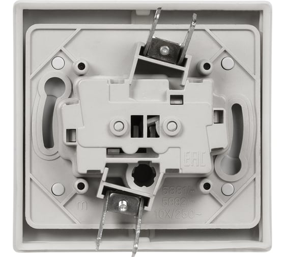 Звонковая кнопка TDM ELECTRIC скрытой установки IP54 6A серая Вуокса SQ1803-0106