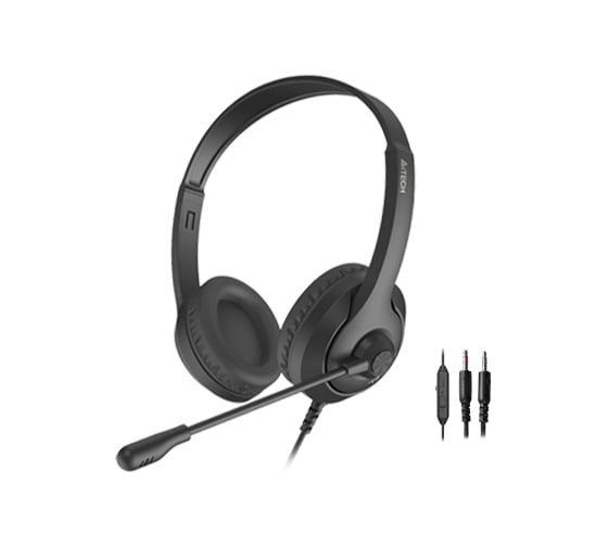 Наушники с микрофоном A4Tech Fstyler FH100 черный 2м накладные (FH100 (STONE BLACK)) 1774490