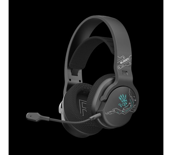 Наушники с микрофоном A4Tech Bloody GR370 черный мониторные BT/Radio/3.5mm (GR370) 1993716
