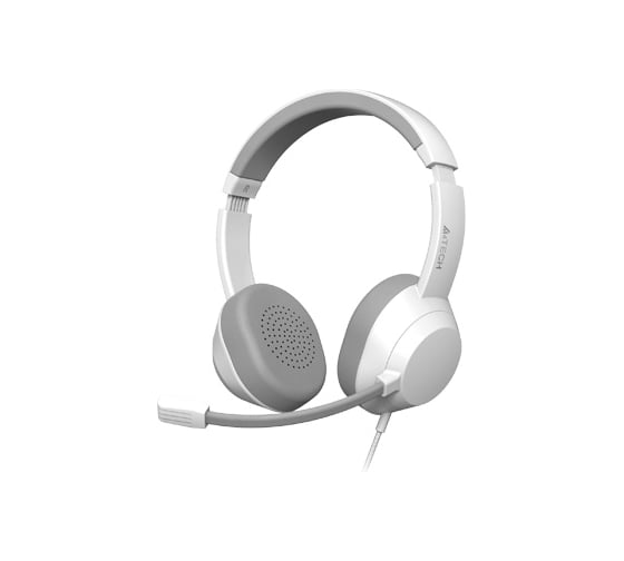 Наушники с микрофоном A4Tech Fstyler FH150U белый/серый 2м накладные USB (FH150U WHITE) 2004921