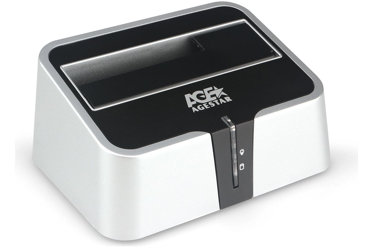 Докстанция AgeStar USB 3.0 2,5/3,5 SATA HDD USB3.0+eSATA, пластик, сереб,  3CBT2-6G (SILVER) - выгодная цена, отзывы, характеристики, фото - купить в  Москве и РФ