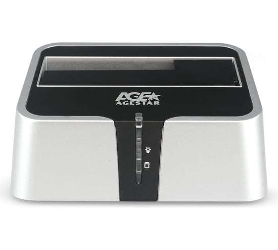 Докстанция AgeStar USB 3.0 2,5/3,5 SATA HDD USB3.0+eSATA, пластик, сереб, 3CBT2-6G (SILVER)