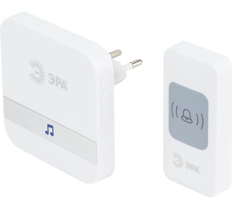 Дверной звонок ЭРА C95 беспроводной, от сети, белый, 52 мелодии Б0054088