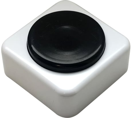 Кнопка звонка МОНОМАХ ВЗ круг белый/черный ВЗ1-01