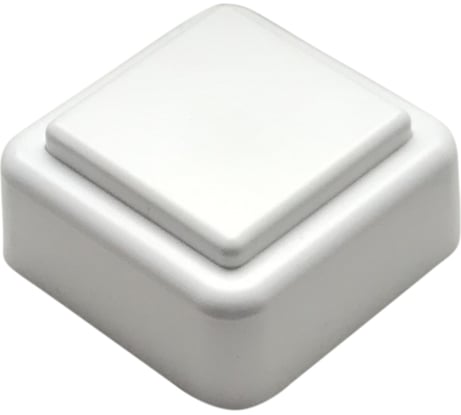 Кнопка звонка МОНОМАХ ВЗ квадрат белый/белый ВЗ1-01 бел