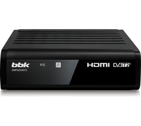 DVB-T2 ресивер bbk SMP025HDT2 черный ЦБ-00001275