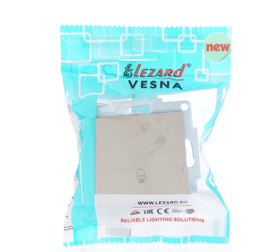 Кнопка звонка Lezard VESNA титан 742-3788-103
