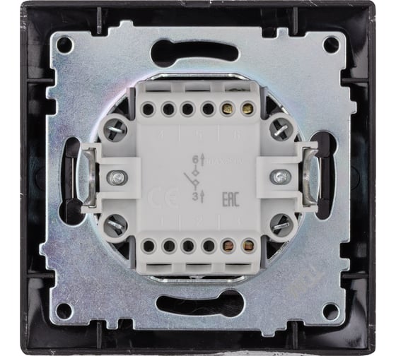 Звонковая кнопка TDM ELECTRIC 6А, старинное серебро, Лама SQ1815-0627