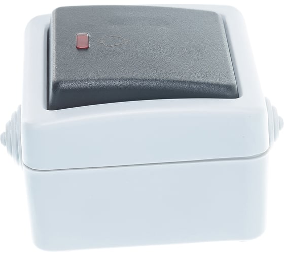 Кнопочный звонок с индикатором Volsten V01-43-Z12-S Marin Grey, 9448