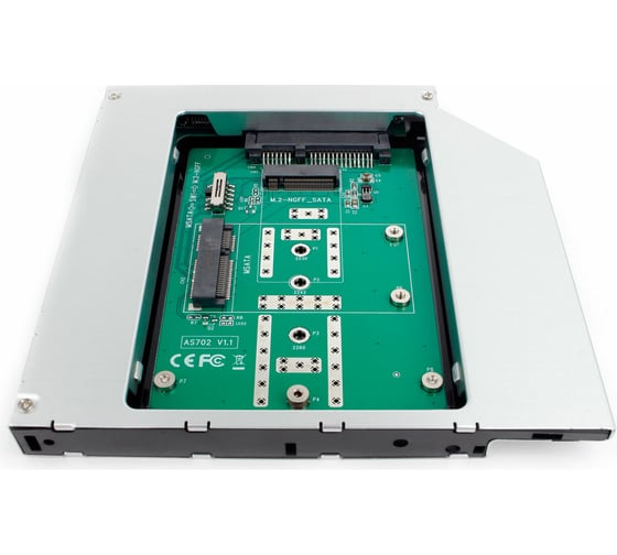 Сменный бокс AgeStar для 2.5" HDD/SSD/М.2/mSATA, 12,7 мм, металл-пластик, черный, SMNF2S