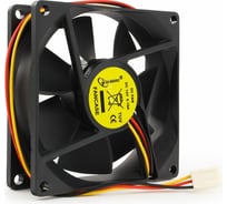 Вентилятор Gembird 80x80x25, втулка, 3 pin, провод 30 см, FANCASE