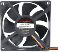 Гидродинамический вентилятор Gembird 80x80x25, 4 pin, провод 30 см, D8025HM-4