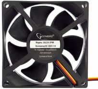 Гидродинамический тихий вентилятор Gembird 80x80x25, 3 pin/4pin Molex, провод 30 см, S8025H-3P4M