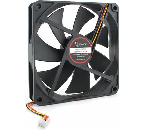Вентилятор Gembird 140x140x25 шарикоподшипник 3 pin провод 40 см D14025BM-3