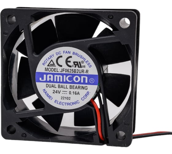 Вентилятор Jamicon JF0625B2UR 60х60х25 24В с разъемом 2 конт.MOLEX 5239-2(PHU-2) С00034852