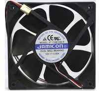 Вентилятор JAMICON JF1238B1HM 120х120х38 12В с разъемом 3 конт.TKP2510-3, тахометр С00035670