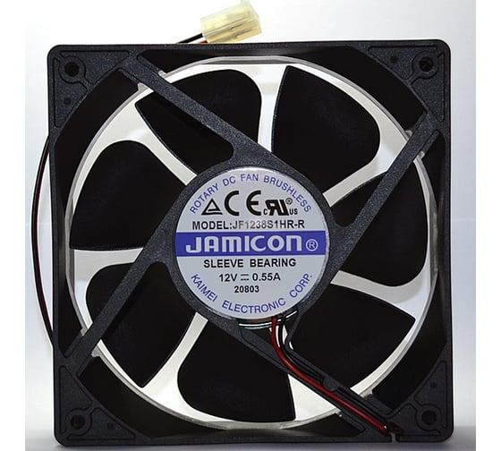 Вентилятор JAMICON JF1238S1HR 120х120х38 12В с разъемом 2 конт.MOLEX 5239-2(PHU-2) С00034863