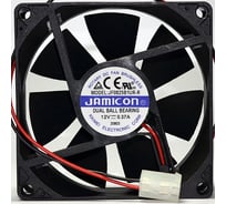 Вентилятор JAMICON JF0825B1UR 80х80х25 12В с разъемом 2 конт.MOLEX 5239-2(PHU-2) С00039867