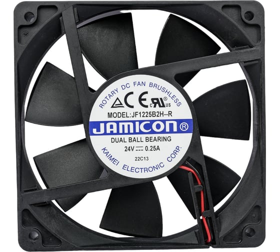 Вентилятор JAMICON JF1225B2H 120х120х25 24В с разъемом 2 конт.MOLEX 5239-2(PHU-2) С00034856