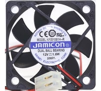 Вентилятор JAMICON KF0510B1H 50х50х10 12В с разъемом 2 конт.MOLEX 5239-2(PHU-2) С00034215