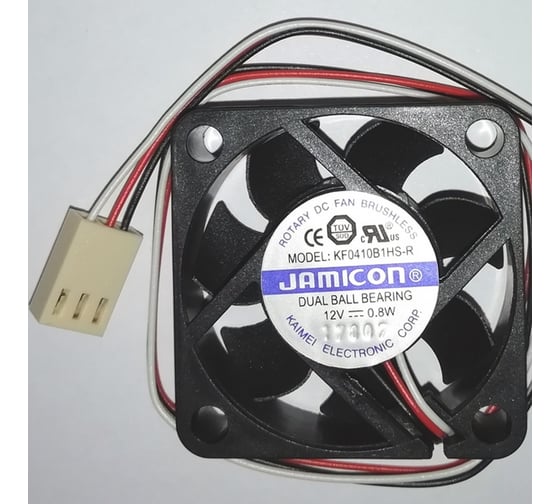 Вентилятор JAMICON KF0410B1HS 40х40х10 12В с разъемом 3 конт.TKP2510-3, тахометр С00035722