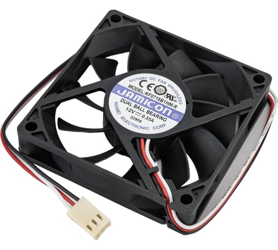 Вентилятор JAMICON KF0715B1HM 70х70х15 12В с разъемом 3 конт.TKP2510-3, тахометр С00034218