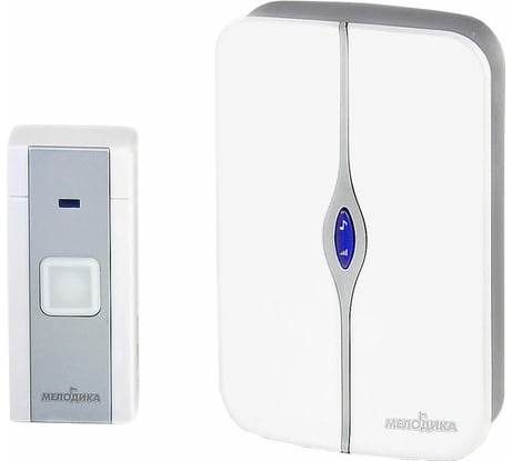 Звонок сетевой Мелодика С501 белый б/проводной 20 мелодий, 3 ур. громкости, влагозащ. кнопка 4606400609506
