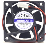 Вентилятор JAMICON JF0620B1H 60х60х20 12В с разъемом 2 конт.MOLEX 5239-2(PHU-2) С00040030