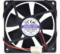 Вентилятор JAMICON JF0825B2TR 80х80х25 24В с разъемом 2 конт.MOLEX 5239-2(PHU-2) С00040031