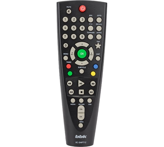 Ресивер DVB-T2 bbk SMP026HDT2 черный ЦБ-00001276
