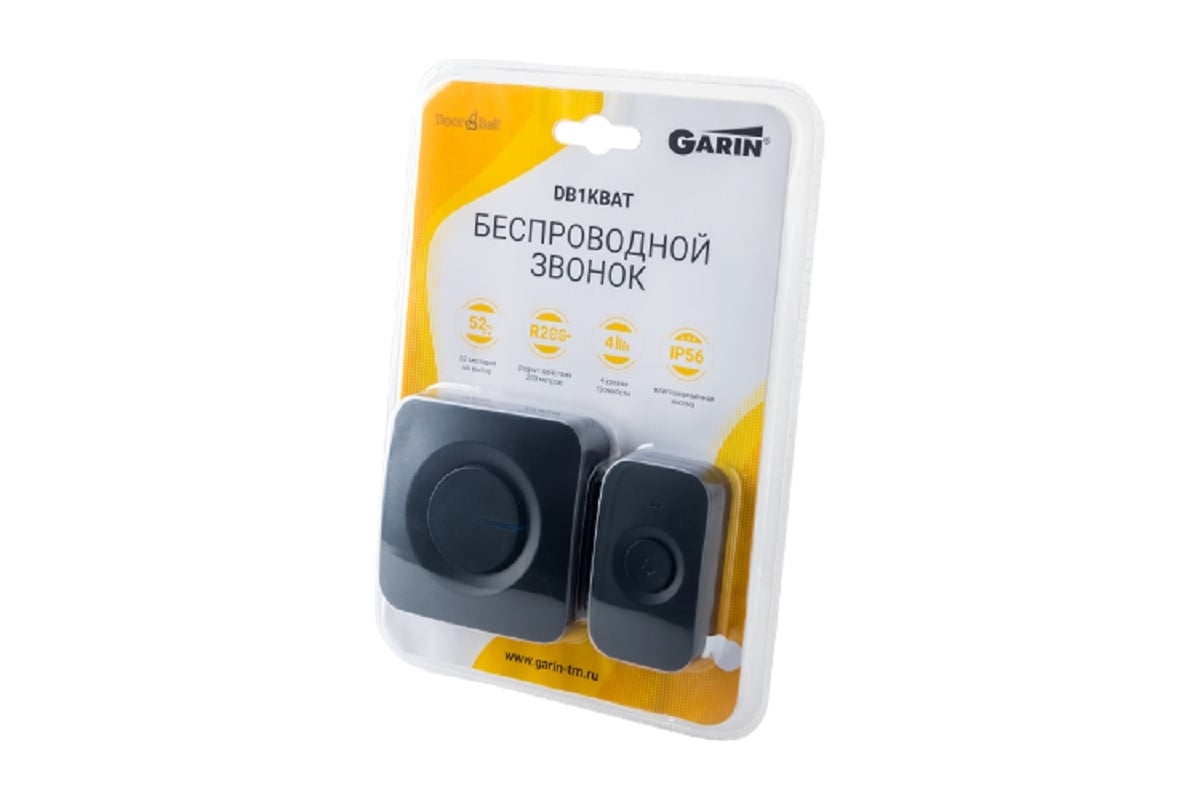 Беспроводной звонок garin DoorBell DB1KBAT черный BL1 18228