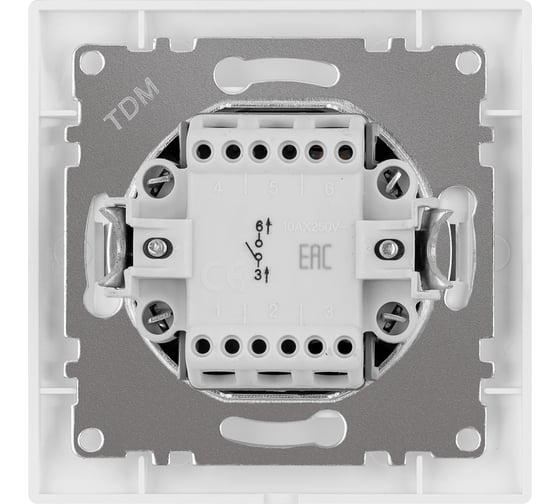 Звонковая кнопка TDM ELECTRIC белая Лама SQ1815-0008