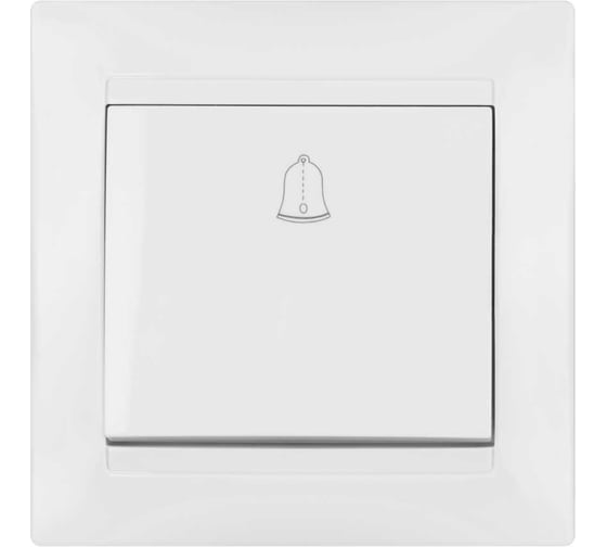 Звонковая кнопка TDM ELECTRIC белая Лама SQ1815-0008 1