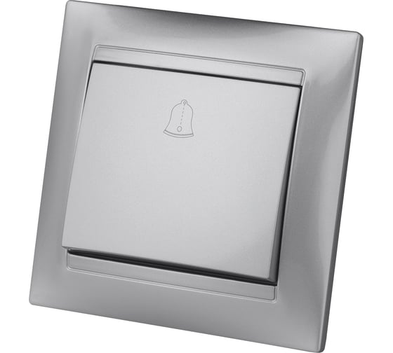 Звонковая кнопка TDM ELECTRIC серебристый металлик Лама SQ1815-0208
