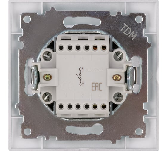 Звонковая кнопка TDM ELECTRIC серебристый металлик Лама SQ1815-0208