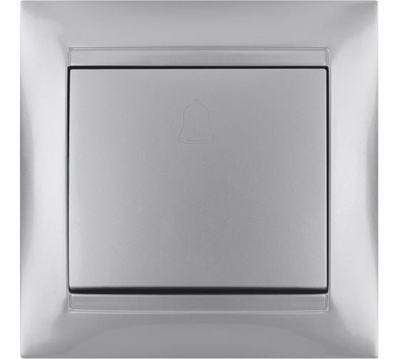 Звонковая кнопка TDM ELECTRIC серебристый металлик Лама SQ1815-0208