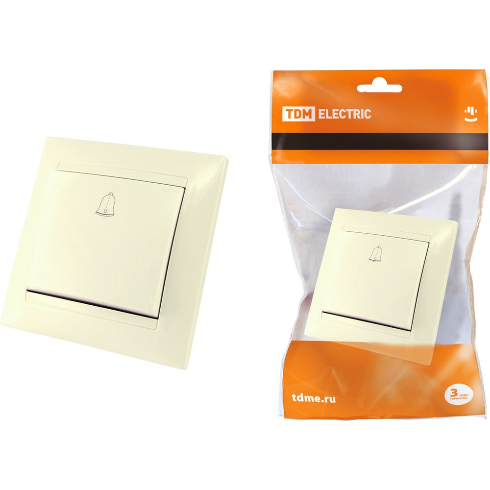 Звонковая кнопка TDM слоновая кость Лама SQ1815-0108 - выгодная цена ...